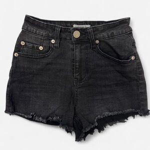 Forever 21 Black High Rise Denim Shorts Girls Size 24